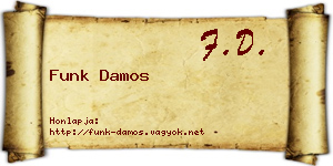 Funk Damos névjegykártya